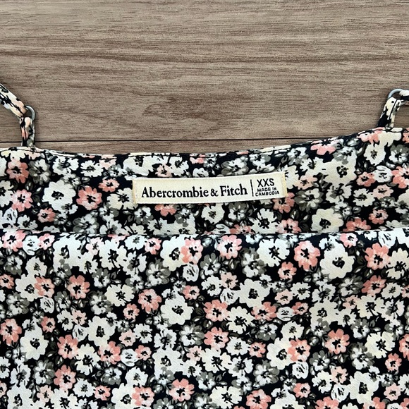 Abercrombie & Fitch Black and Pink Cowl Neck Satin Mini Slip Dress - Picture 2 of 7